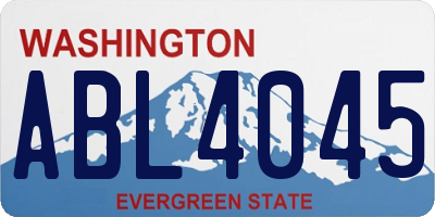 WA license plate ABL4045