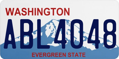 WA license plate ABL4048