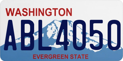WA license plate ABL4050