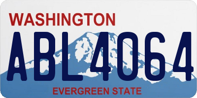 WA license plate ABL4064