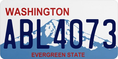 WA license plate ABL4073