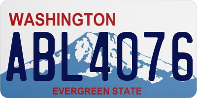 WA license plate ABL4076