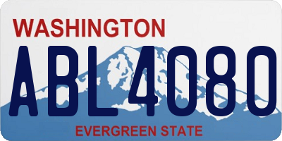 WA license plate ABL4080
