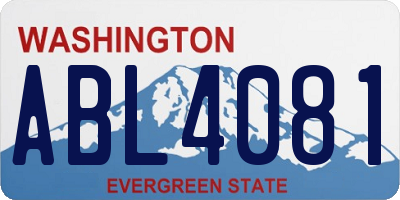WA license plate ABL4081