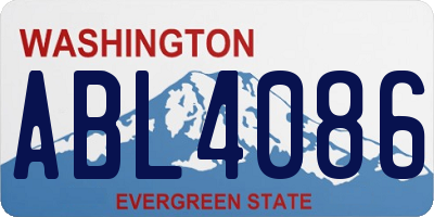 WA license plate ABL4086