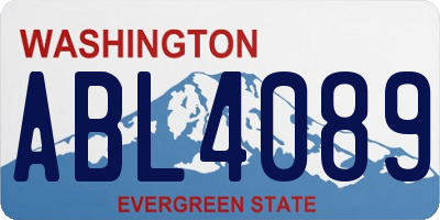 WA license plate ABL4089