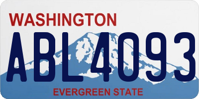WA license plate ABL4093