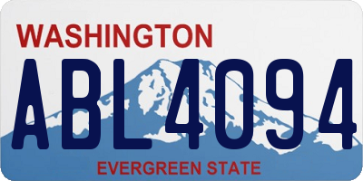 WA license plate ABL4094