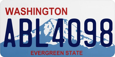 WA license plate ABL4098