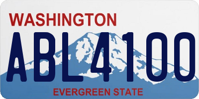 WA license plate ABL4100