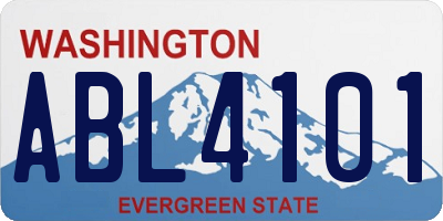 WA license plate ABL4101