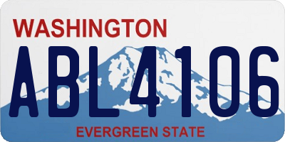 WA license plate ABL4106