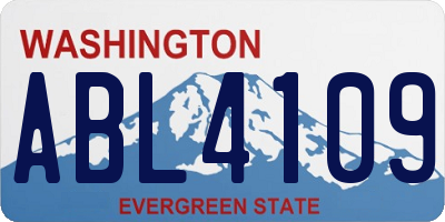 WA license plate ABL4109