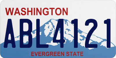 WA license plate ABL4121