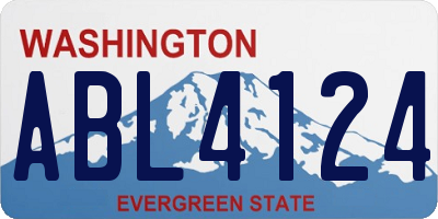 WA license plate ABL4124