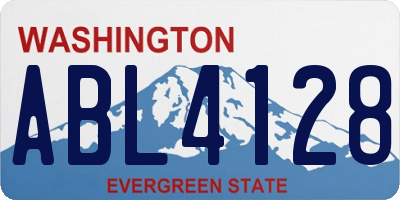 WA license plate ABL4128