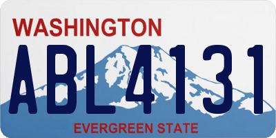 WA license plate ABL4131