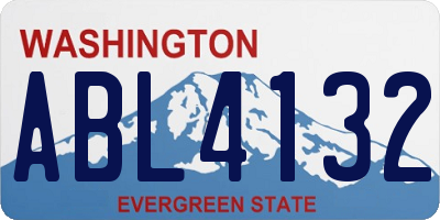 WA license plate ABL4132