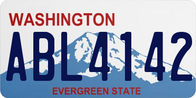 WA license plate ABL4142