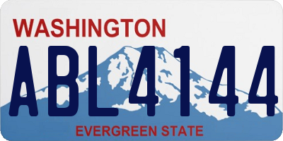 WA license plate ABL4144