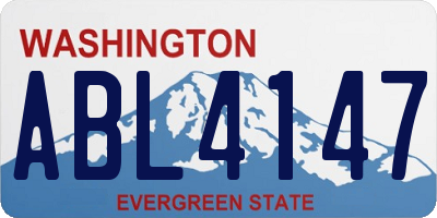 WA license plate ABL4147