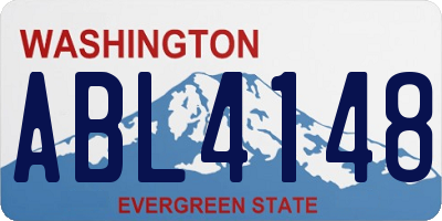 WA license plate ABL4148