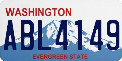 WA license plate ABL4149