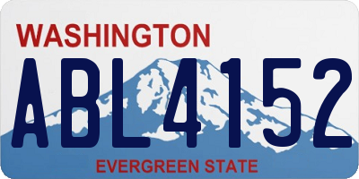 WA license plate ABL4152