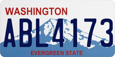 WA license plate ABL4173