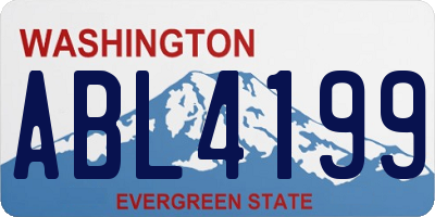 WA license plate ABL4199