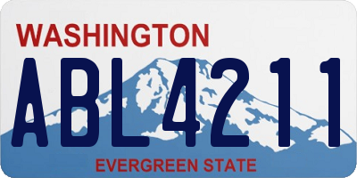 WA license plate ABL4211