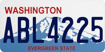 WA license plate ABL4225