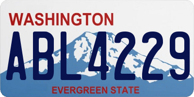 WA license plate ABL4229