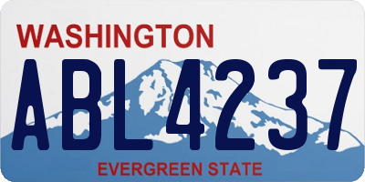 WA license plate ABL4237