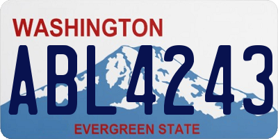 WA license plate ABL4243