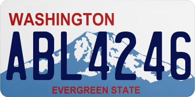 WA license plate ABL4246