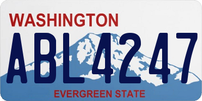 WA license plate ABL4247