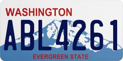 WA license plate ABL4261