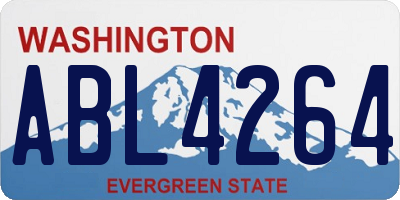 WA license plate ABL4264