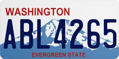 WA license plate ABL4265