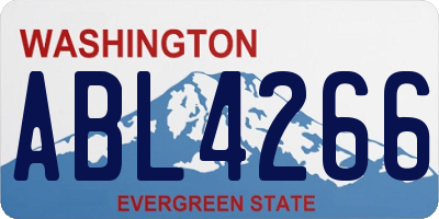 WA license plate ABL4266