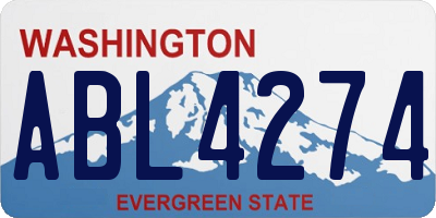 WA license plate ABL4274