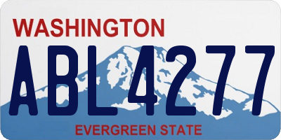 WA license plate ABL4277