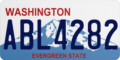 WA license plate ABL4282