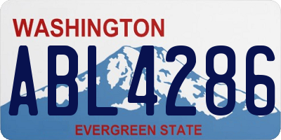 WA license plate ABL4286