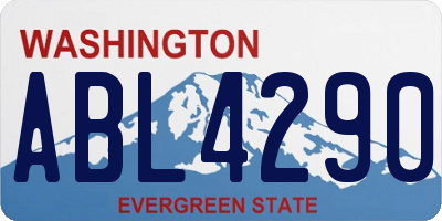 WA license plate ABL4290