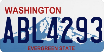 WA license plate ABL4293