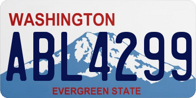 WA license plate ABL4299
