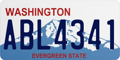 WA license plate ABL4341