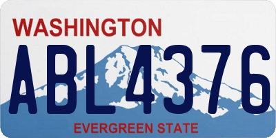 WA license plate ABL4376